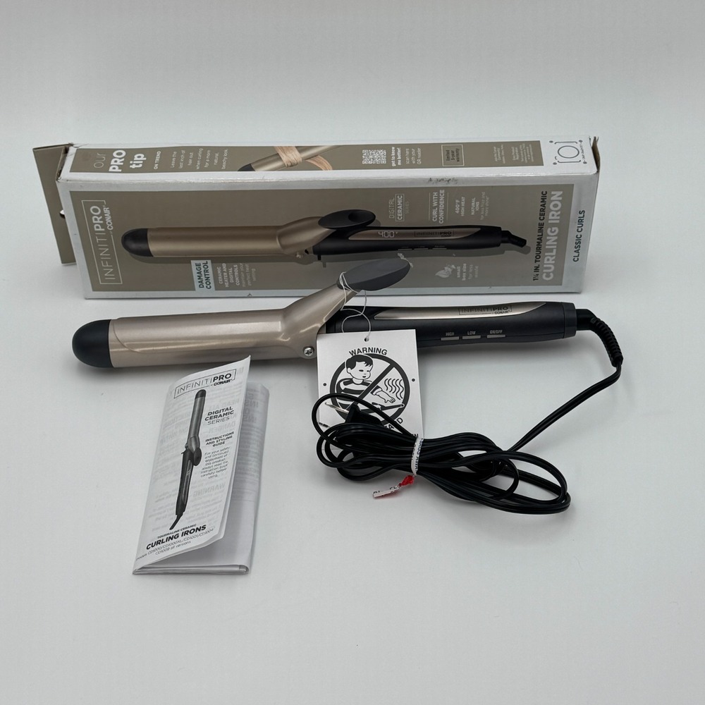 Conair InfinitiPro 1 1/4 Inch Curling Iron Tourmaline Ceramic Hair Curler‎ NEW